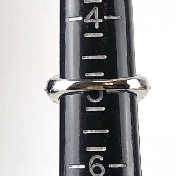 Ring Size 5 Light Blue & Clear Stones Silver Plated - Picture 5 of 5